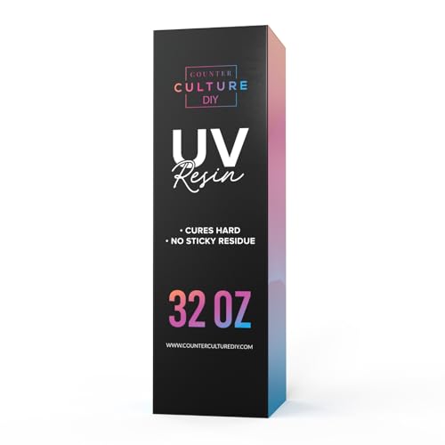 Counter Culture DIY Clear UV Resin, 32 oz, Quick Art Supplies for Coating & Casting, Great for Jewelry, Keychains - Epoxy Glue Cures Hard, No Sticky Residue - size: 32 oz