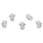 40pcs Cute Love Angel Large Hole Religious Loose Beads (4.5mm Hole) Antique Silver Metal Spacer for DIY Craft Jewelry Making MEC-D4 - size: Cute Angel