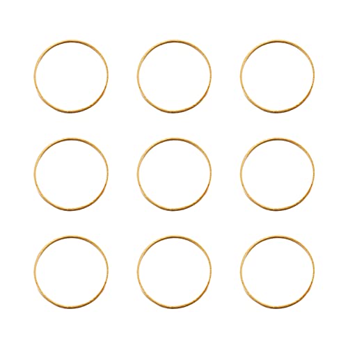 FASHEWELRY 100Pcs Brass Round Linking Rings 16mm Golden Circle Open Bezel Connectors Charms for Dangle Beading Hoop Jewelry Making - color: Golden, size: 16mm-100Pcs