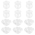 FASHEWELRY 12Pcs Clear Glass Wind Bell Beads Set Crystal Trumpet Flower Beads Caps Transparent Glass Fishing Beads Jellyfish Beads for Wind Chimes Earring Craft Jewelry Making - color: Clear-2 Styles