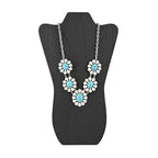 MOOCA Foldable Wooden Easel Necklace Displays Small to Larger Necklaces, Portable Jewelry Organizer with Curved Top Design in Black Color - color: Black