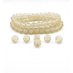 DandS ltd Crackle Lampwork Glass Beads for Jewelry Making, Beige, Vibrant DIY Bracelets, Necklaces, Earrings, Beading Supplies & Craft Kits for Handmade Jewelry, 80pcs 0.39 inch (10mm), #J268-10 - color: Beige