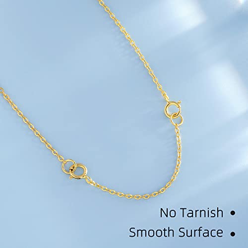 Gold Necklace Extender 14K, 925 Sterling Silver Necklace Extenders Gold Chain Bracelet Anklet Jewelry Extension for Necklaces, 3 Piece Set (2, 3, 4 Inches) - color: Gold, size: 2 3 4 inch