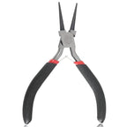 Round Nose Pliers for Jewelry Making 5 Inch Precision Jewelry Pliers Stainless Steel Chain Nose Plier Jewelry-Making-Tools for DIY Crafts Hobby Projects (Black) - color: Black