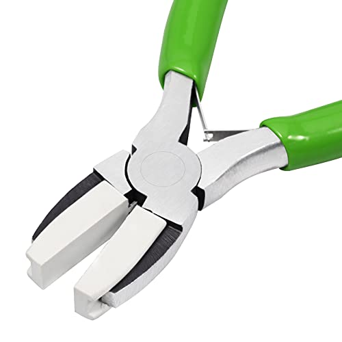2 Pieces 5" Double Nylon Jaw Flat Nose Pliers Mini Precision Pliers Wire Looping Pliers Wire Bending Pliers Jewelry Making Pliers for Handmade DIY Hobby Projects Tools - style: 2 Set 5-Inch Nylon Jaw Pliers