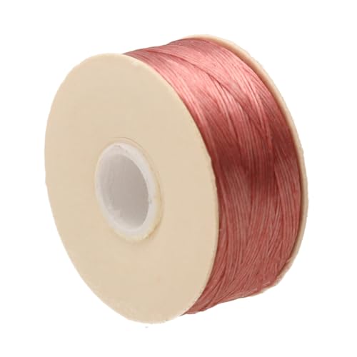 The Beadsmith Nymo Thread – 10-Pack Rosy Mauve Color – Size D, .30mm Diameter, 64 Yard/58.5 Meter Spool – Made of Nylon – Bead Embroidery & Weaving, Off Loom & Loom Work and DIY Craft Projects - size: Size D, 64 Yards, style: Rosy Mauve