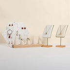 White jewelry necklace display for sale, gold necklace and earring holder, velvet jewelry organizer necklace hanger【White】 - color: White