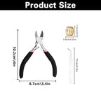 Wire cutters Needle for Jewelry Making,Jewelry Pliers Jewelry Making Tools for Crafts，With Long Flat Nose Pliersfor Cutting Crafts-Matte Handle - color: Wire Cutters Needle-anti Fan