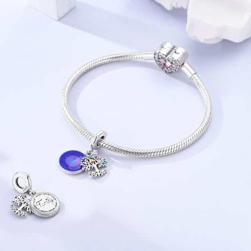 LAZA Charms for Bracelets 925 Sterling Silver Butterfly Summer Travel Ocean Lucky Charm Beads Pendant Jewelry for Women Mom - color: fantasy tree