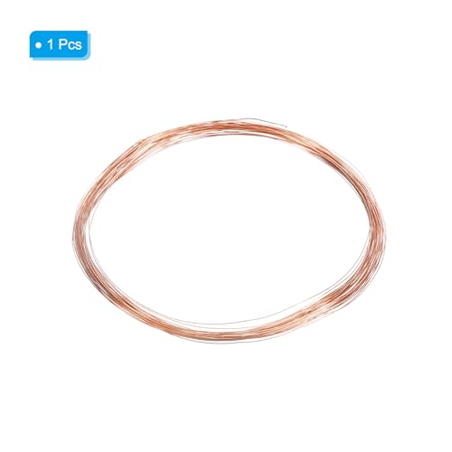 PATIKIL 32.8 Feet Solid Bare Copper Wire 30 Gauge 99.9% Pure Copper Wire 0.25mm Soft Beading Wire Metal Plant Stem Tie for Jewelry Craft (10m) - size: 0.25mmx10m
