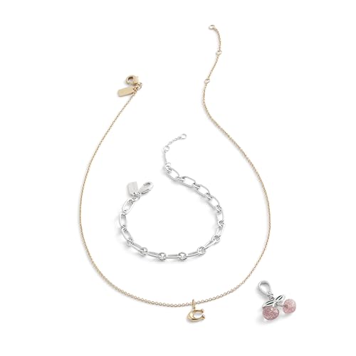 COACH Women's Collectible Signature Jewelry Charm - color: Cherry Pink/Rhodium