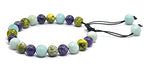 Amazing Gemstone Bracelet for Headaches and Migraines - Amazonite Serpentine Amethyst Bracelet Set for Men Women Healing Calming Anxiety Stress Relief Gifts Pulseras Para Hombres Mujer (Adjustable) - color: Headache & Migraine