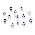 240pcs Opaque Acrylic Letter I Cube Beads White Plastic Alphabet Loose Spacer Square Beads 4-5mm for DIY Name Bracelet Necklace Jewelry Crafts Making Hole: 1.8mm - color: Letter I#White and Black