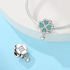 Charm for Bracelets and Necklaces, Heart Animals 925 Sterling Silver Bead Celestial Sun Moon Star Charms Jewelry Gift for Women Girls - color: Four Leaf Clover Charms