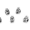 40pcs Cute Monkey Mother Love Large Hole Animal Loose Beads (4.5mm Hole) Antique Silver Metal Spacer for DIY Craft Jewelry Making MEC-A8 - size: Monkey Mother Love