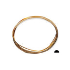 18 Gauge, 14/20 Yellow Gold Filled Wire (Half Round) Half Hard 14K Gold Filled Made in USA - 1FT by CRAFT WIRE - size: 18 Gauge, style: 1 Foot