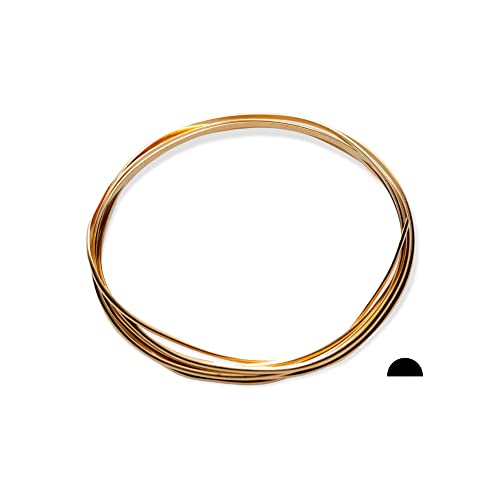 20 Gauge, 14/20 Yellow Gold Filled Wire (Half Round) Half Hard 14K Gold Filled Made in USA - 10FT by CRAFT WIRE - size: 20 Gauge, style: 10 Feet