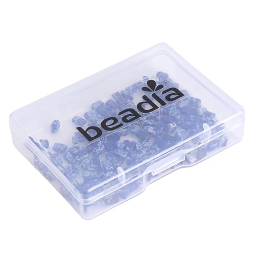 Beadia Royal Blue Imperial Jasper Stone Tila Beads 5x2mm Rectangle 2-Hole Spacer Beads for DIY Bracelet Earring Making 15"/Strand - color: Imperial Jasper Royal Blue, size: 5x2mm