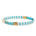 Tila Beaded Stretch Strand Bracelets for Women, Cute Boho Stackable Handmade Colorful Mixed Flat Square Beads Elastic Beach Surfer Bracelet Trendy Jewelry Friend Gift - color: 0901H