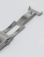 watchdives Watch Buckle 18mm Stainless Steel Watchband Clasp Silver Fold Safety Milled Clasp Replacement - color: Silver, size: 18mm