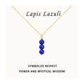 SmileBelle Crystal Necklace, Jade Necklace for Women as Anniversary Birthday Mothers Day Gifts for Women 14k Gold Black Tourmaline as Birthstone Jewelry for Girls Dainty Crystal Jewelry - color: Lapis Lazuli