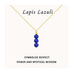 SmileBelle Crystal Necklace, Jade Necklace for Women as Anniversary Birthday Mothers Day Gifts for Women 14k Gold Black Tourmaline as Birthstone Jewelry for Girls Dainty Crystal Jewelry - color: Lapis Lazuli