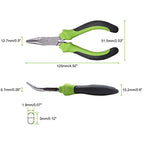 SPEEDWOX Bent Nose Pliers for Jewelery Making 5 Inches Smooth Jaw Mini Beading Tool Precision Beading Pliers with Spring Hobby Craft DIY - style: Bent Nose Pliers