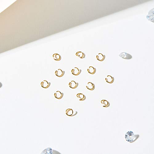 DanLingJewelry 500Pcs 304 Stainless Steel 27 Gauge Open Jump Rings 3mm for Jewelry Making Connectors Jewelry Finding Golden Color - color: 500 pcs - ф3mm δ 0.4mm - Golden