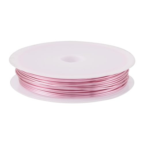 Cheriswelry 26.25 Feet Copper Wires 20 Gauge 0.8mm Tarnish Resistant Pink Copper Jewelry Wire Round Bendable Metal Beading Wire for Jewelry Making Weaving Gardening - size: 20 Gauge(0.8mm)