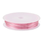 Cheriswelry 26.25 Feet Copper Wires 20 Gauge 0.8mm Tarnish Resistant Pink Copper Jewelry Wire Round Bendable Metal Beading Wire for Jewelry Making Weaving Gardening - size: 20 Gauge(0.8mm)