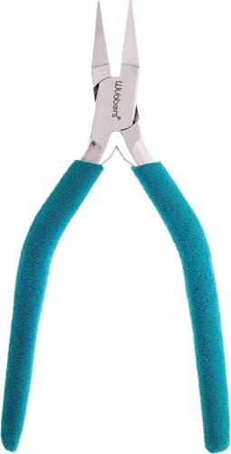 Wubbers Classic Series Flat Nose Pliers Narrow 3mm Needle Nose Jewelry Pliers for Charms and Jewelry Making, 6.5-Inch Stainless Steel Tool for Holding, Bending, Beading Wire and Jump Rings - color: Turquoise, size: Flat Nose - Narrow