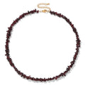 Raw Crystal Necklaces for Women 5-8mm Handmade Natural Stone Necklace Beaded Choker Necklace Healing Crystal Necklace Gemstone Necklace Raw Crystal Beaded Necklace for Her - style: Garnet