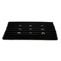 SSWBasics Large Black Velvet Ring Display Tray Organizer - 14-1/4"L x 7-1/2"W - Continuous