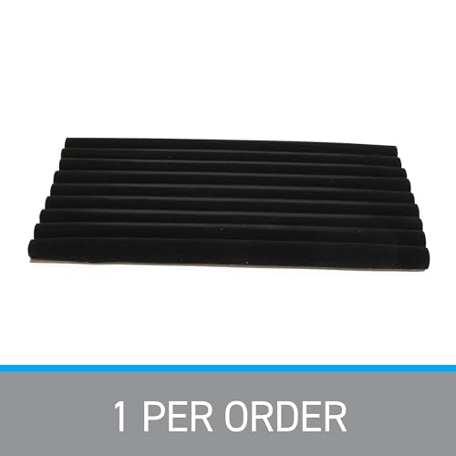 SSWBasics Large Black Velvet Ring Display Tray Organizer - 14-1/4"L x 7-1/2"W - Continuous