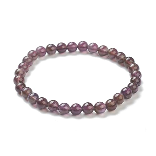 Elecrelive Glass Round Beaded Bracelet Set Clay Beaded Bracelets Stretch Bracelets - color: Amethyst-Quartz