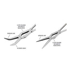 OEMTOOLS 22632 Long Needle Nose Pliers Set, 13" X-Type Pliers Set Kit, 45° Extended Reach, Rust Resistant, Heat-Treated Steel Construction, Automotive, Construction, and Jewelry Making Tools - style: 2 piece set