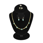 MOOCA Jewelry Display, Black Velvet Stand, Necklace Mannequin, Adjustable Hook, Wood Base, Fits Choker Necklaces, Jewelry Storage - color: Black Velvet