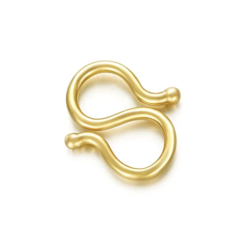 10K Gold Clasp Double Lobster Clasp Necklace Extender Clasp Bracelet Extension Connector for DIY Necklace Bracelet Jewelry Making(Style 2) - size: style 2