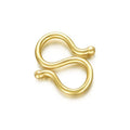 10K Gold Clasp Double Lobster Clasp Necklace Extender Clasp Bracelet Extension Connector for DIY Necklace Bracelet Jewelry Making(Style 2) - size: style 2