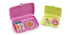 Caboodles Care Pack + Lil Bit Set Mini Cosmetic Storage for Purse With Snap-tight Latch, Citron and Pink, 1 count (Pack of 3) - color: Citron and Pink