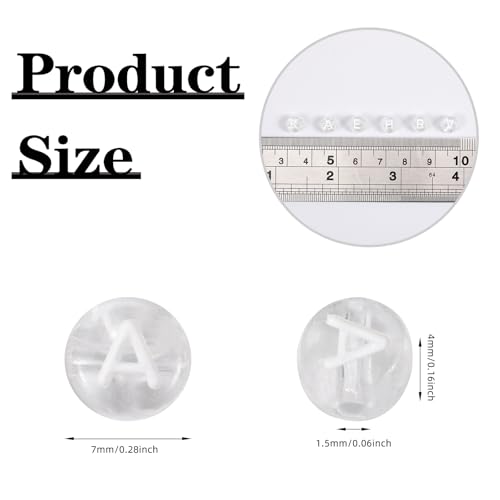 1480Pcs Acrylic Letter Beads 7x4mm Flat Round Cute Alphabet Loose Beads Bulk for Friendship Bracelets Words Keychains Jewelry Crafting DIY Projects (Dark Orange)