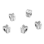 20pcs Owl Symbol of Wisdom Prosperity Large Hole Animal Loose Beads (4.5mm Hole) Antique Silver Metal Spacer for DIY Craft Jewelry Making MEC-A4 - size: Owl