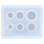 FUNSHOWCASE Mini Jewelry Cut Diamonds and Flat Round Resin Epoxy Silicone Mold - color: Clear
