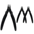 Murtenze 3 Pack 170ii Wire Flush Snips Micro Wire Cutters, Blue Nippers Diagonal Cutters 3D Printer Filament Pliers Tool for Cutting Electronics,Wires(5 Inch, Black) - color: Black