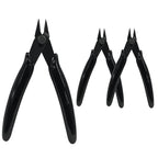 Murtenze 3 Pack 170ii Wire Flush Snips Micro Wire Cutters, Blue Nippers Diagonal Cutters 3D Printer Filament Pliers Tool for Cutting Electronics,Wires(5 Inch, Black) - color: Black