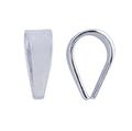 10pcs Adabele Authentic 925 Sterling Silver Hypoallergenic Pendant Clasp Soldered Folding Donut Bail Loop 7mm x 5mm for DIY Craft Jewelry Making SS181-2 - color: Sterling silver, size: 7mm x 5mm - 10pcs