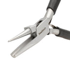 The Beadsmith Round Hollow Nose Plier – 5in Jewelry Wire Looping & Bending Tool with Steel Head, Black PVC Grip & Double Leaf Springs