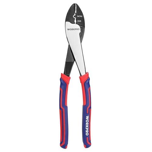WORKPRO 9.5" Wire Cutter/Crimper, Wire Crimping/Cutting Tool for 10-22 AWG Terminals and Connectors, Designed for Insulated and Non-Insulated Connections