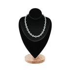 MOOCA 2 Pcs Set Necklace Chain Jewelry Display Holder, Jewelry Stand, Necklaces Display Mannequin Bust Stand, Wood Sturdy Base, Black Velvet - color: 2-Pcs Black Velvet