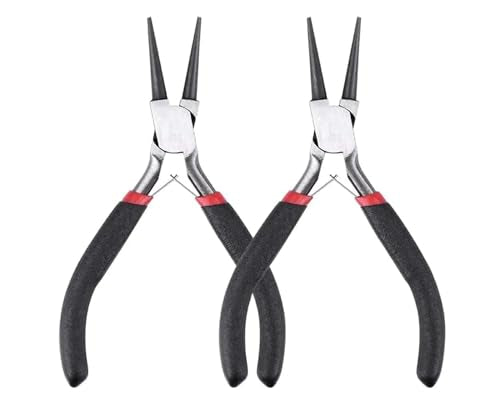Round Nose Pliers Jewelry Making Pliers Tools 2 Pack,Wire Jewelry Making Tools Bead Pliers for Jewelry Repair,Wire Wrapping,Crafts,Jewelry Making Supplies - style: Round Nose
